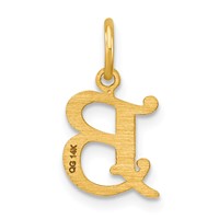 14K Letter B Initial Charm view 3