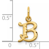 14K Letter B Initial Charm view 4
