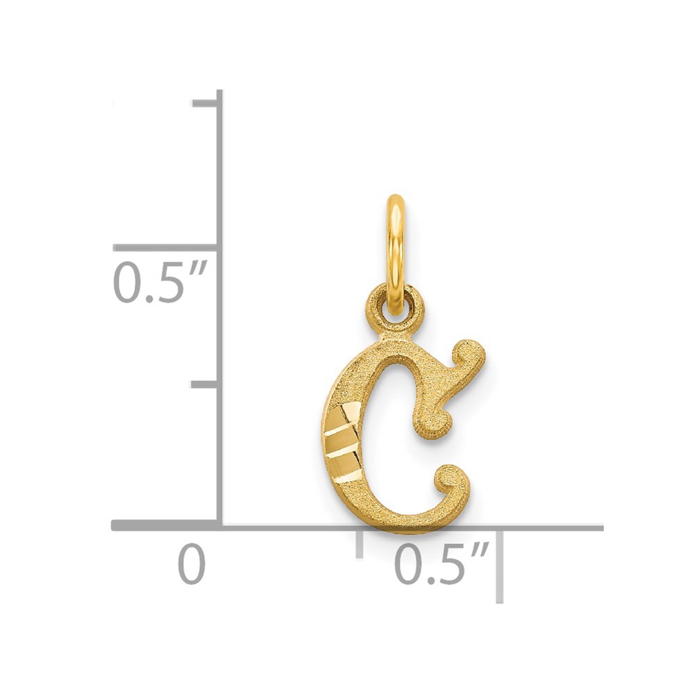 14k Letter C Initial Charm (C565C)