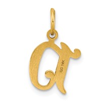 14K Yellow Gold Letter D Initial Charm view 3