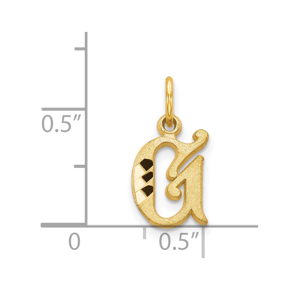 14k Letter G Initial Charm (C565G)