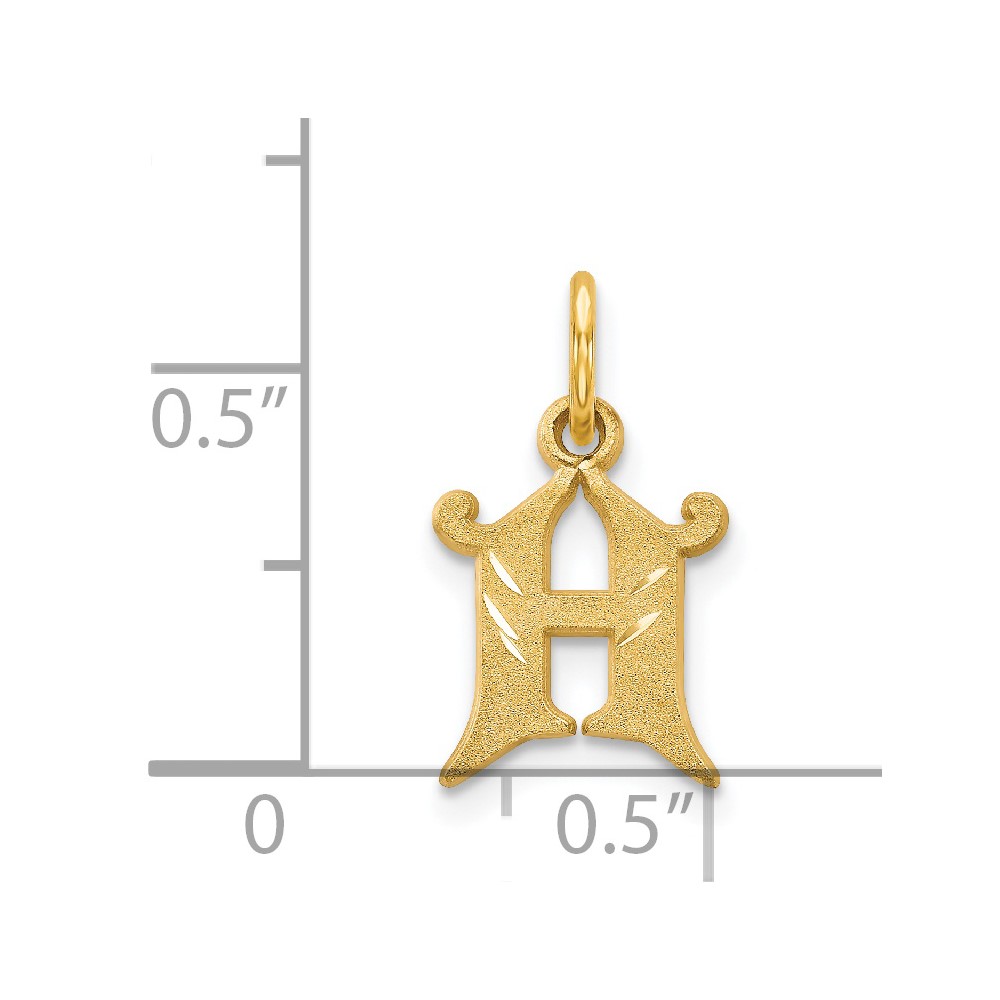 14k Letter H Initial Charm (C565H)