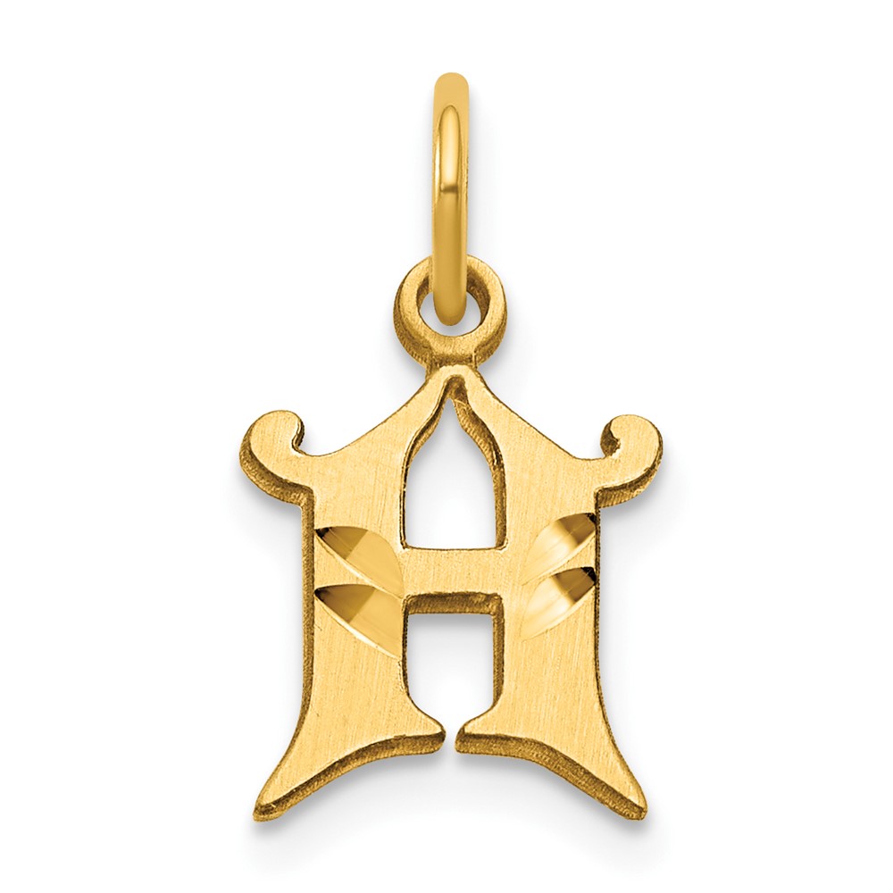 14k Letter H Initial Charm (C565H)