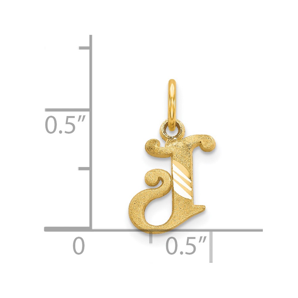 14k Letter J Initial Charm (C565J)