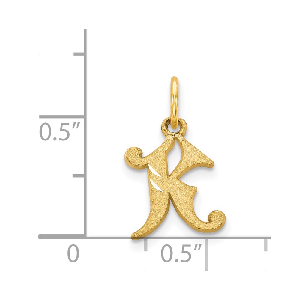 14k Letter K Initial Charm (C565K)