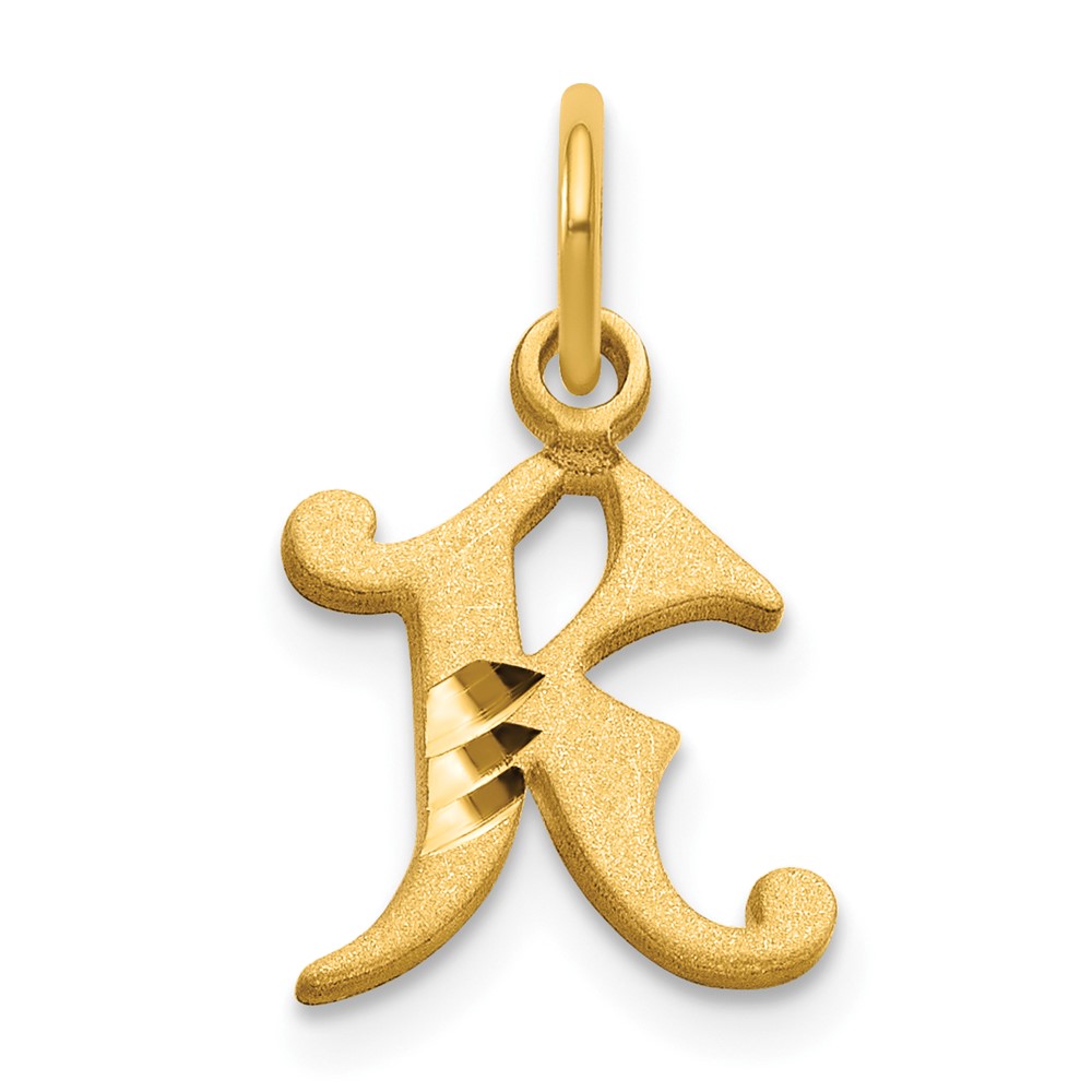 14k Letter K Initial Charm (C565K)