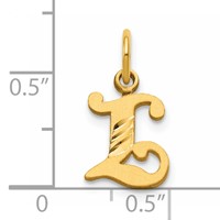 14K Letter L Initial Charm view 4