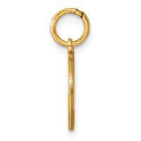 14K Yellow Gold Letter O Initial Charm view 2