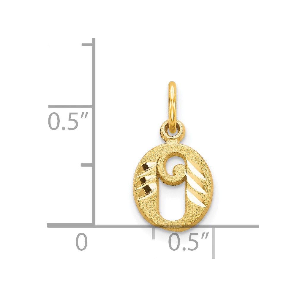 14k Letter O Initial Charm (C565O)