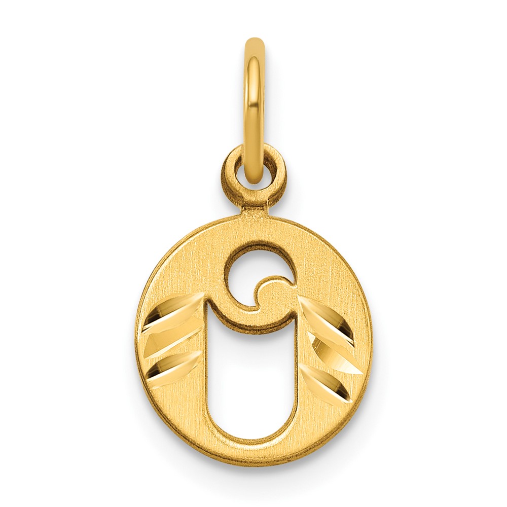 14k Letter O Initial Charm (C565O)