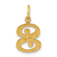 14K Yellow Gold Letter S Initial Charm view 3
