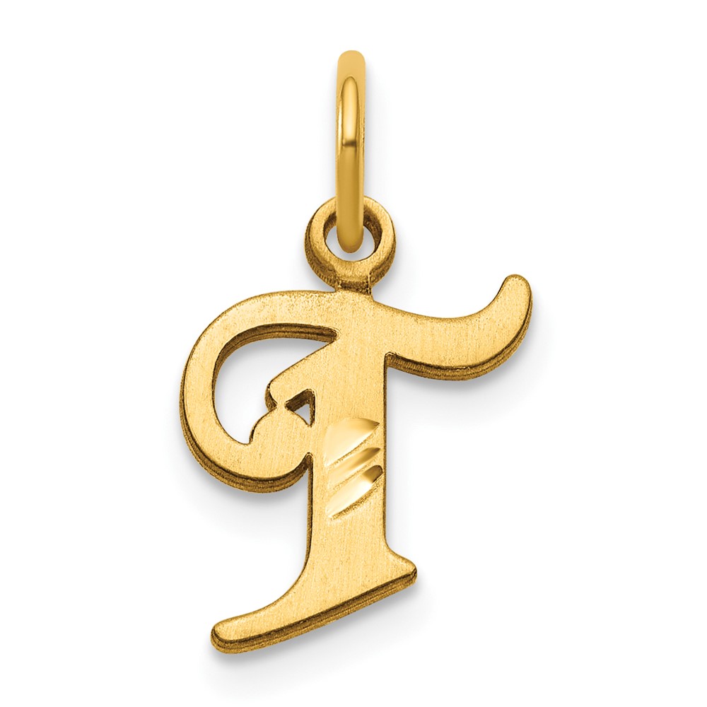 14k Letter T Initial Charm (C565T)