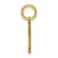 14K Yellow Gold Letter W Initial Charm view 2