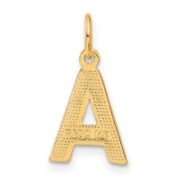 14K Letter a Initial Charm view 3