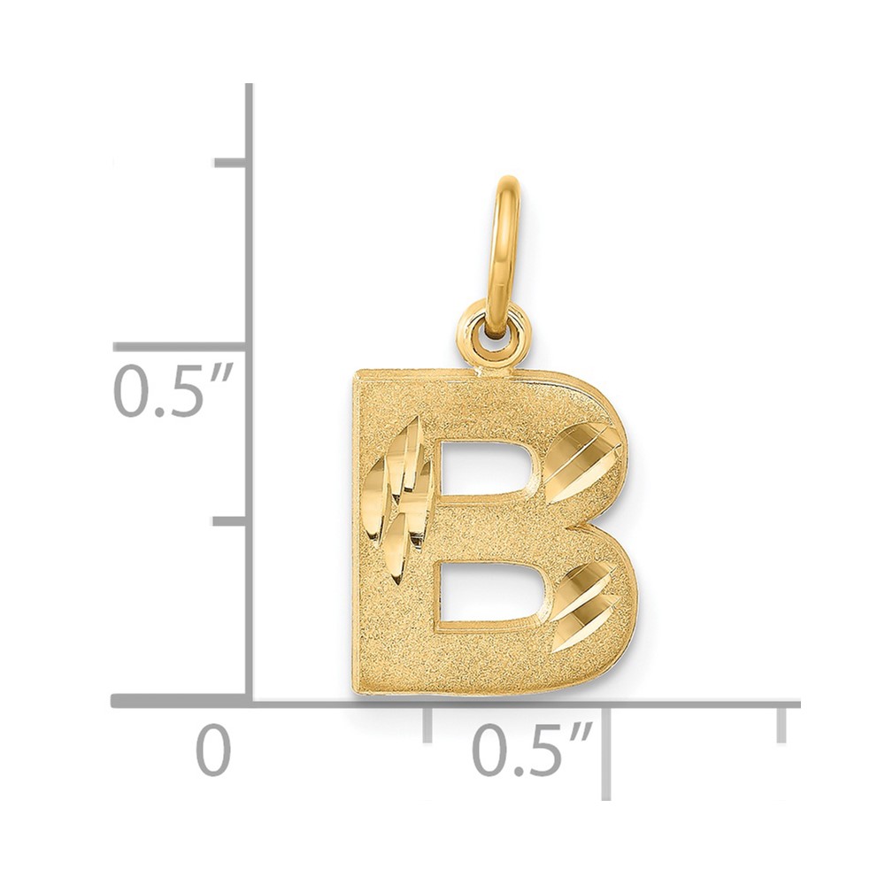 14k Letter B Initial Charm (C566B)