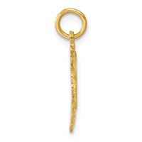 14K Yellow Gold Heart Letter a Charm view 2