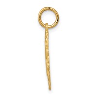 14K Yellow Gold Heart Letter C Charm view 2