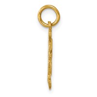 14K Yellow Gold Heart Letter G Charm view 2