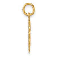 14K Yellow Gold Heart Letter J Charm view 2