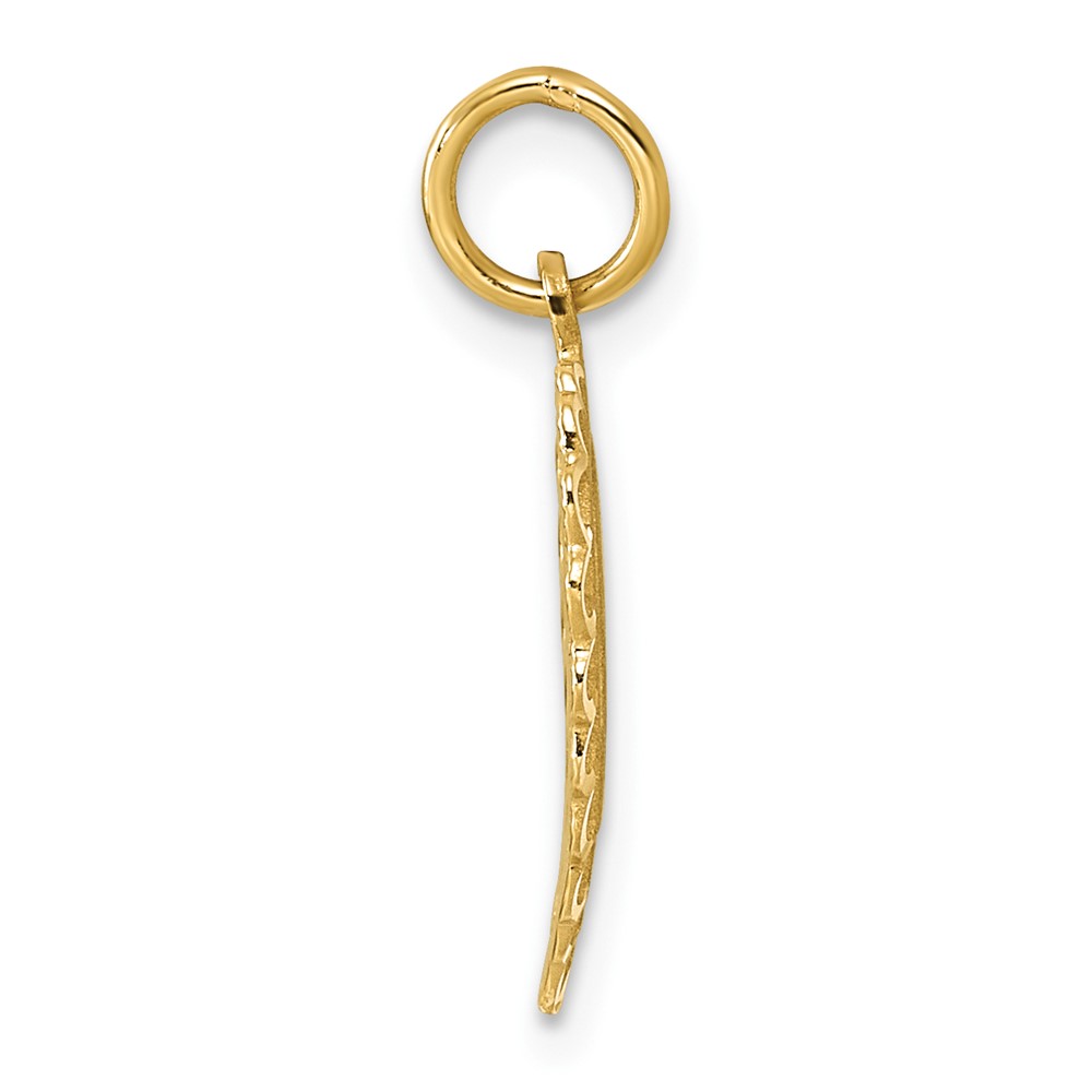 14k Heart Letter K Charm (C568K)