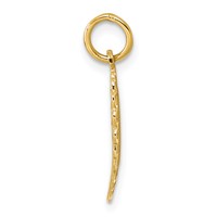 14K Heart Letter K Charm view 2