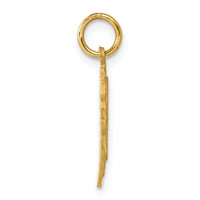 14K Yellow Gold Heart Letter L Charm view 2