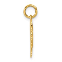 14K Yellow Gold Heart Letter M Charm view 2