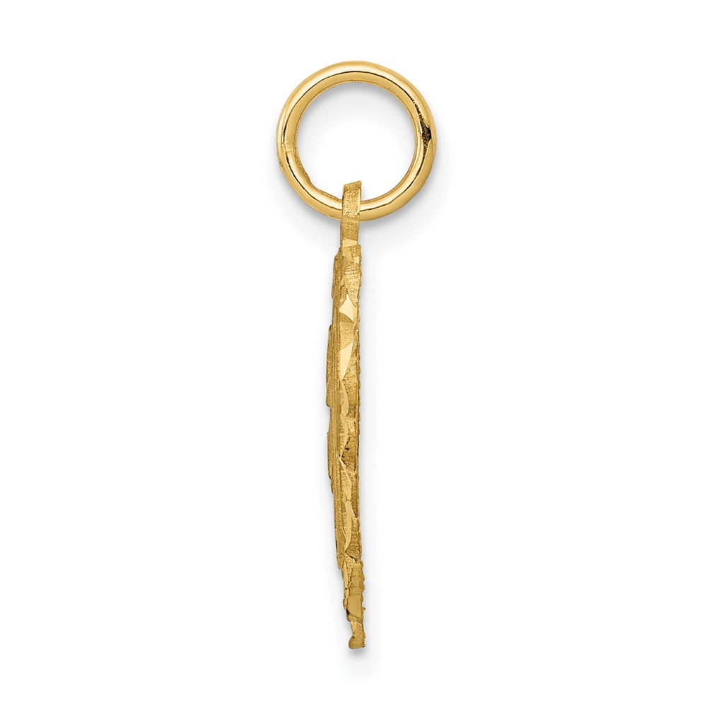 14k Heart Letter P Charm (C568P)