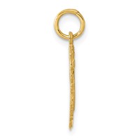 14K Yellow Gold Heart Letter S Charm view 2