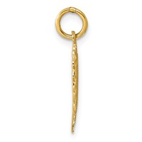 14K Heart Letter V Charm view 2
