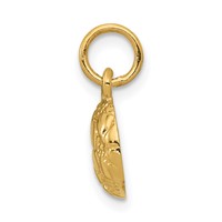 14K Yellow Gold Domed Soccer Ball Charm view 2