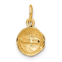 14K Yellow Gold Domed Soccer Ball Charm view 3