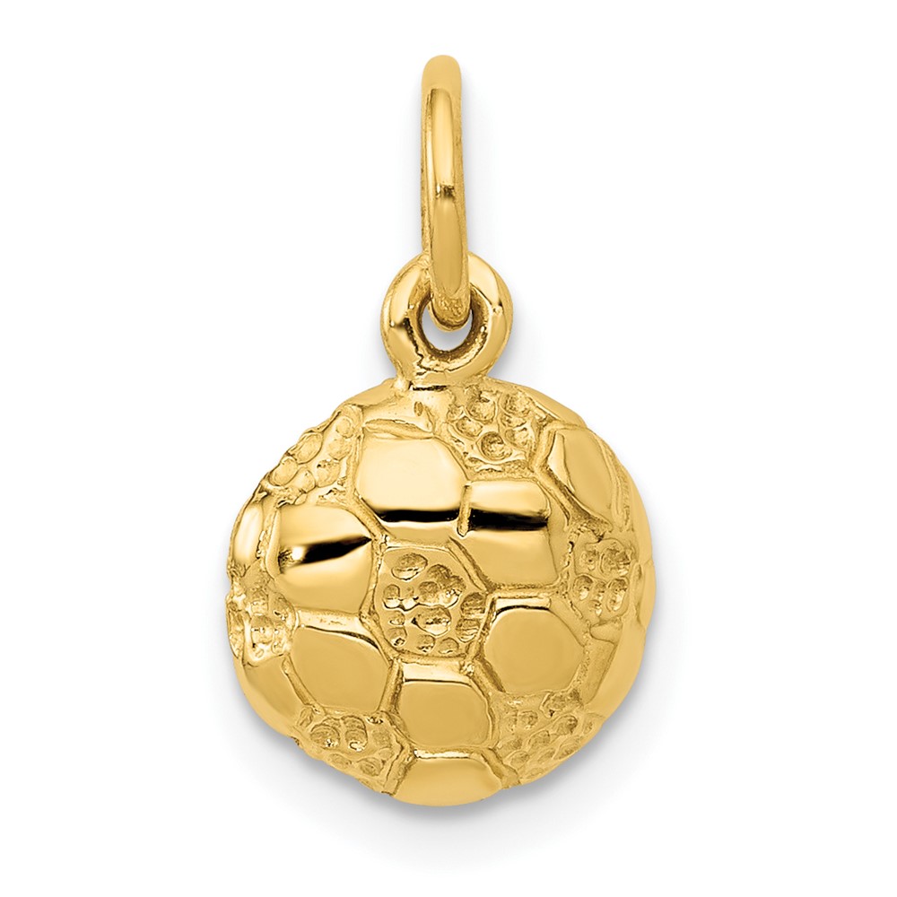 14K Yellow Gold Domed Soccer Ball Charm
