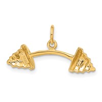 14K Curved Barbell Charm view 3
