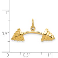 14K Curved Barbell Charm view 4