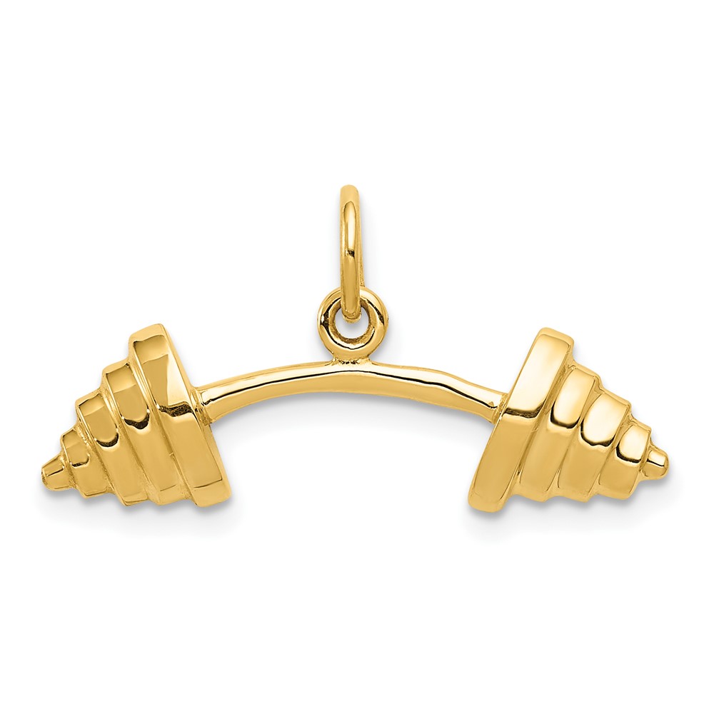 14K Curved Barbell Charm