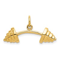 14K Curved Barbell Charm view 1