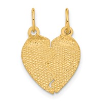 14K Yellow Gold 2-Piece Break-Apart MY Love to You I Give MY Heart Charm view 3