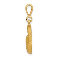 14K Yellow Gold Cut-out Boxing Glove Charm view 2