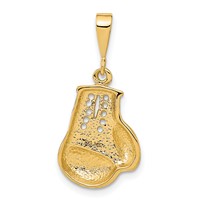 14K Yellow Gold Cut-out Boxing Glove Charm view 3