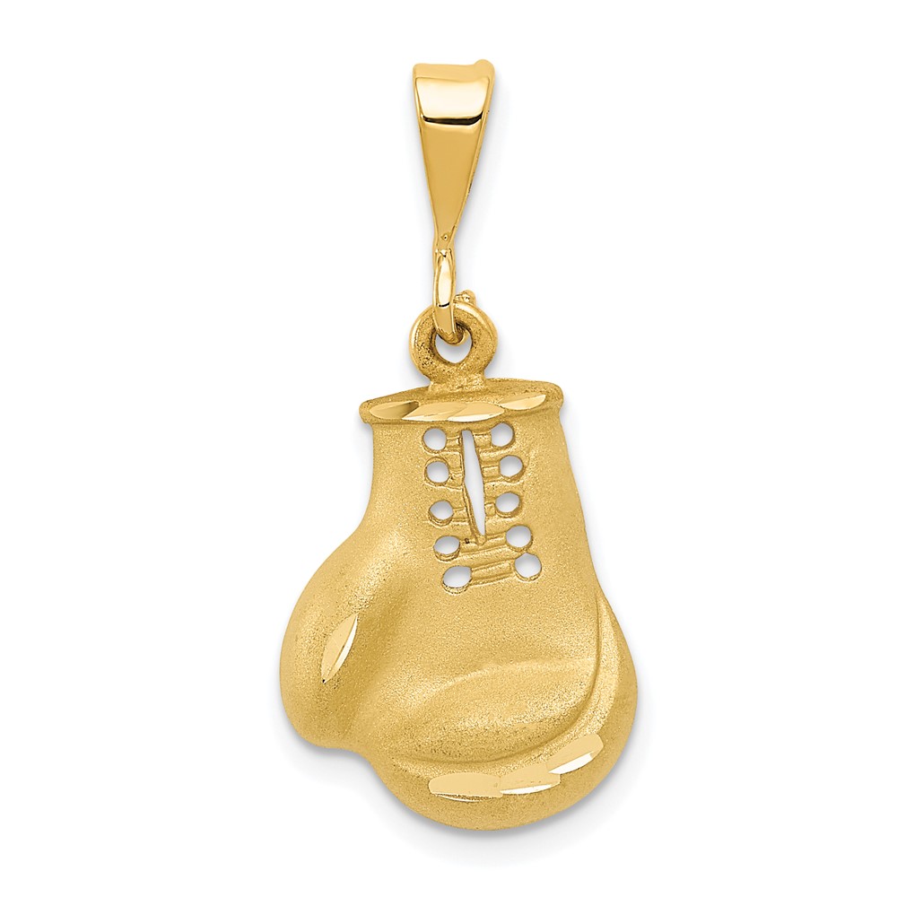 14K Yellow Gold Cut-out Boxing Glove Charm