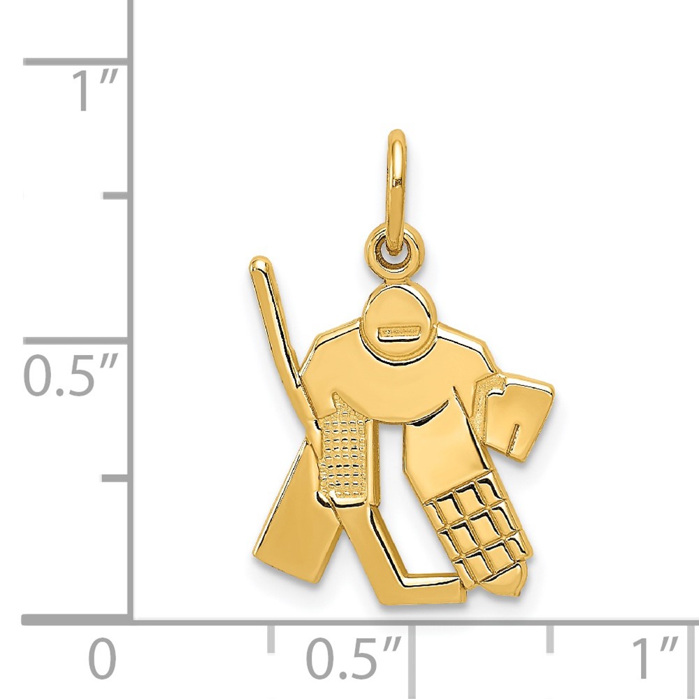 14k Hockey Goalie Charm (C712)