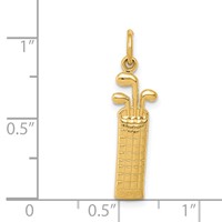 14K Yellow Gold Golf Bag Charm view 4