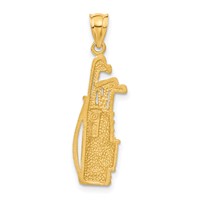 14K Yellow Gold Golf Bag Charm view 3