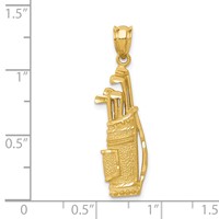 14K Yellow Gold Golf Bag Charm view 4