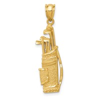 14K Yellow Gold Golf Bag Charm view 1