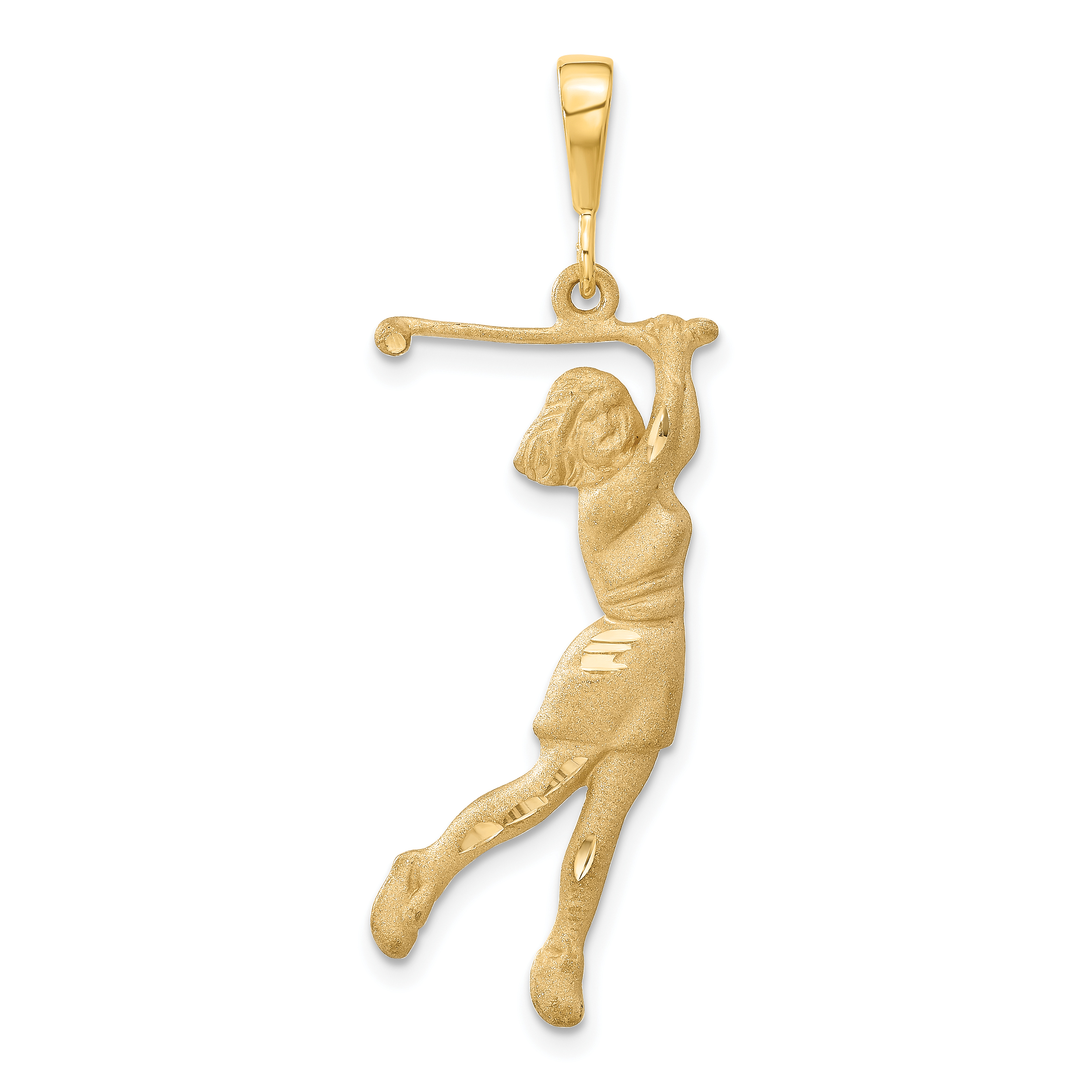 14k Female Golfer Pendant (C727)
