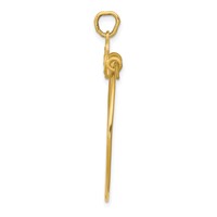 14K Diamond-cut Heart Charm Holder Pendant view 2