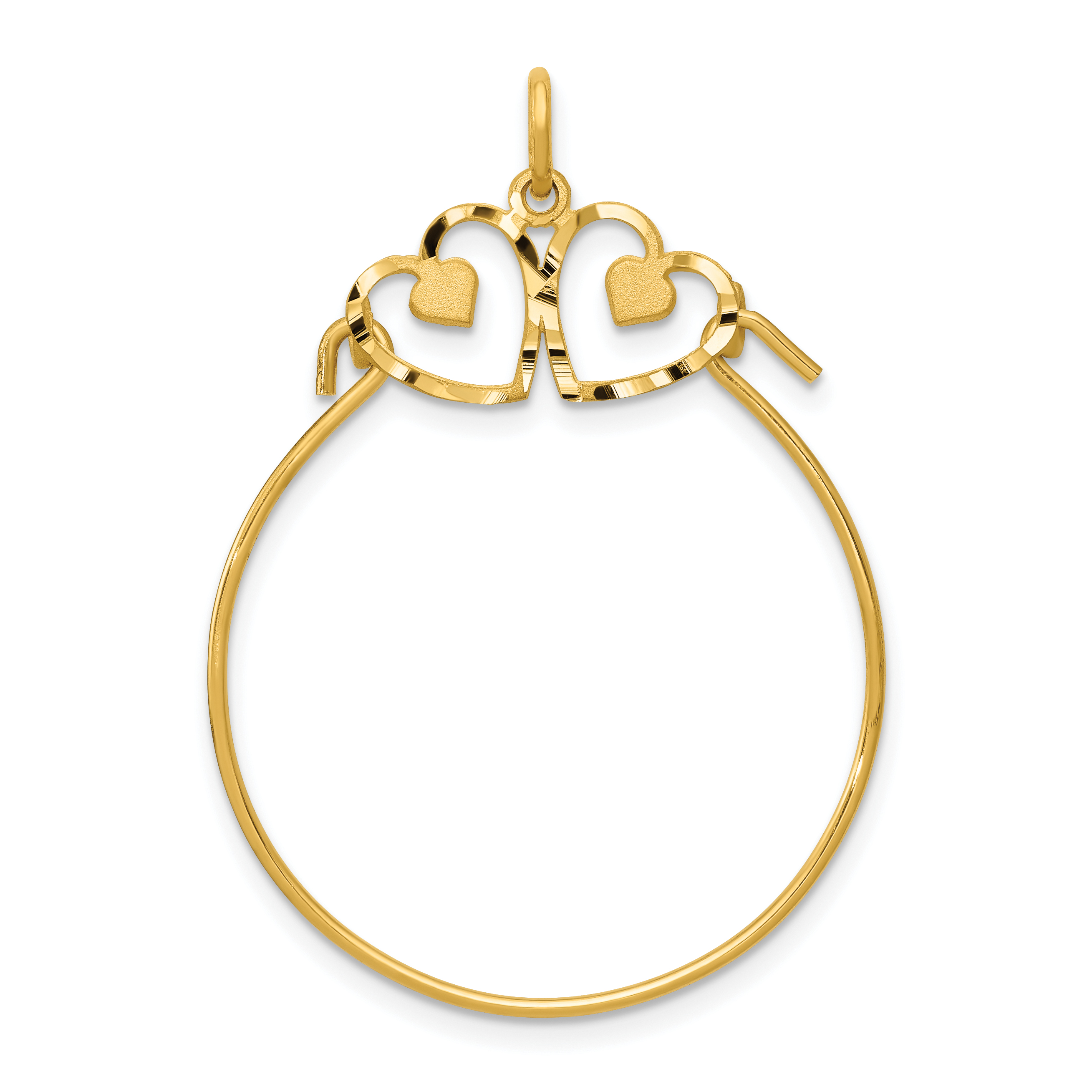 14k Heart Charm Holder (C734)
