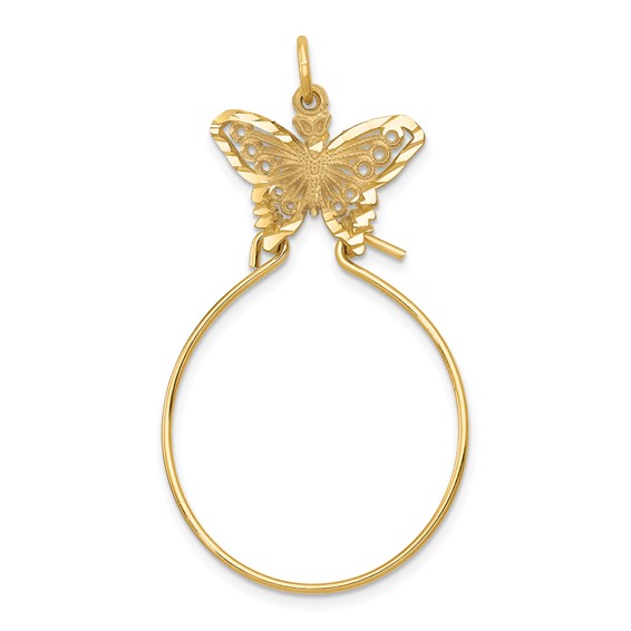 Gold Butterfly Charm Holder